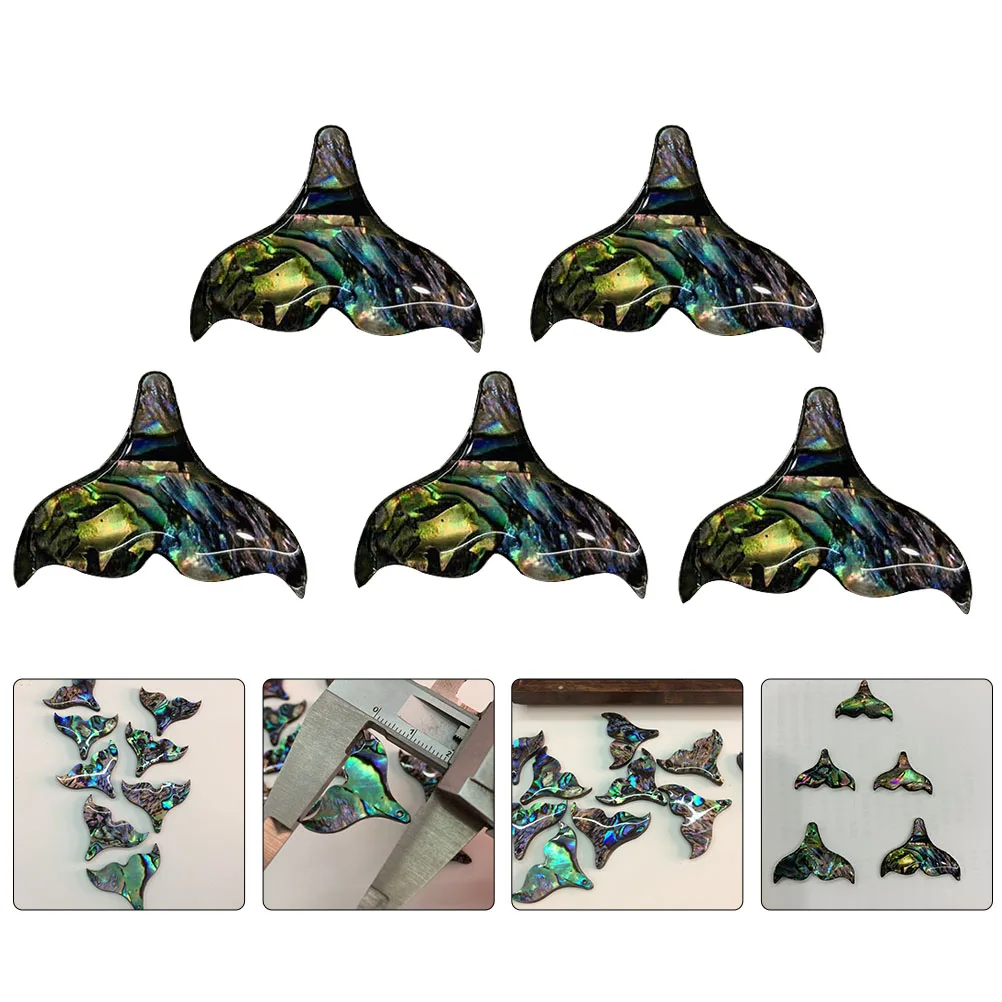 

5pcs Natural Abalone Shell Mermaid Tail Pendants Diy Jewelry Accessories For Necklaces Bracelets Earrings Keychain Handmade
