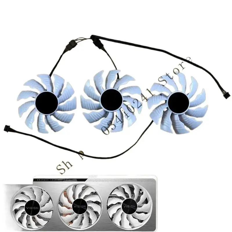 

"PLA09215S12H Вентилятор графического процессора для GIGABYTE RTX 3070 3080 Ti RTX 3090 Vision OC 3X Вентилятор ~+=/