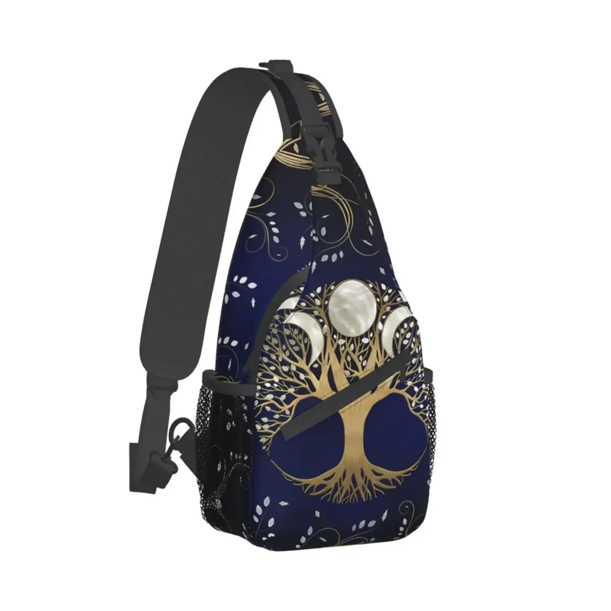 Tree Of Life Crossbody Chest Bags Triple Moon Goddess Pockets Travel Pack Messenger Sports Teens Shoulder Bag Unisex