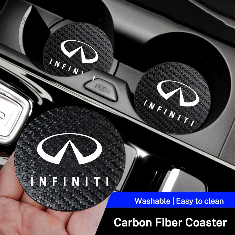 

Карбоновый автомобильный коврик для подставки для воды, внутренняя подушка для чашки с водой, подушка для Infiniti QX60 QX70 QX80 QX50 QX30 Q70L Q60 Q50 Q60S Q30 ESQ, аксессуар