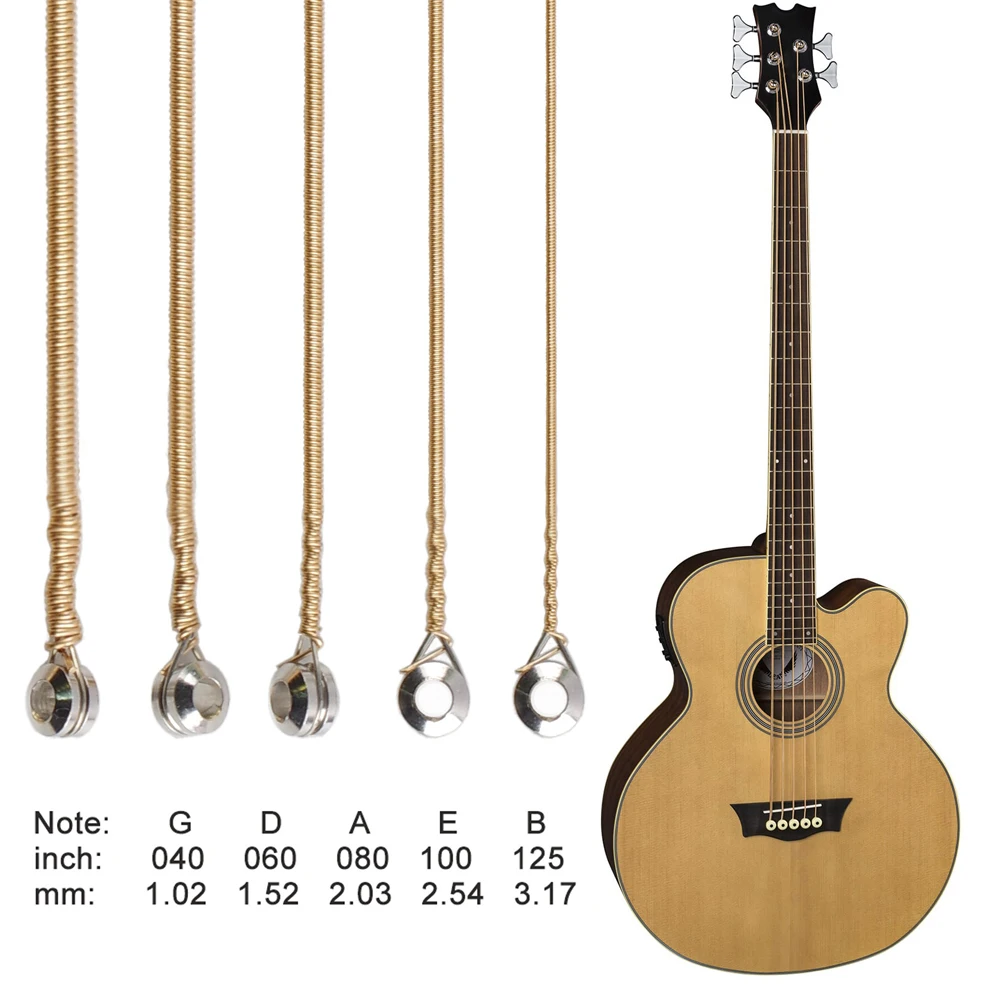 

1 Set Carbon Steel Acoustic Durable Wooden Replacements Sturdy Brass Parts Accessories Replacing Strings For Acoustic Using