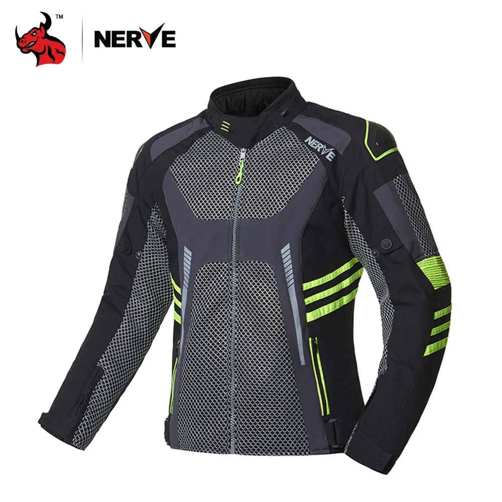 NERVE Drop-proof Wear-resistant Biker Jacket Mesh Men's And Women's Jackets Multi-color Comfortable And Breathable