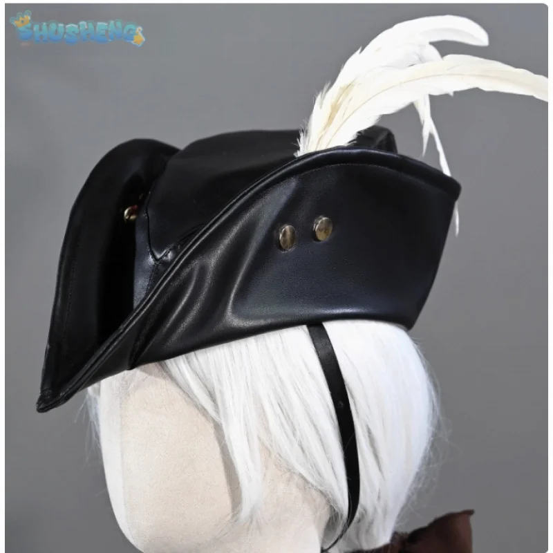 Game Bloodborne Cosplay Lady Maria hunter Astral Clocktower Costume Coat cloak hat shoe cover gloves Man Woman Halloween uniform view 6