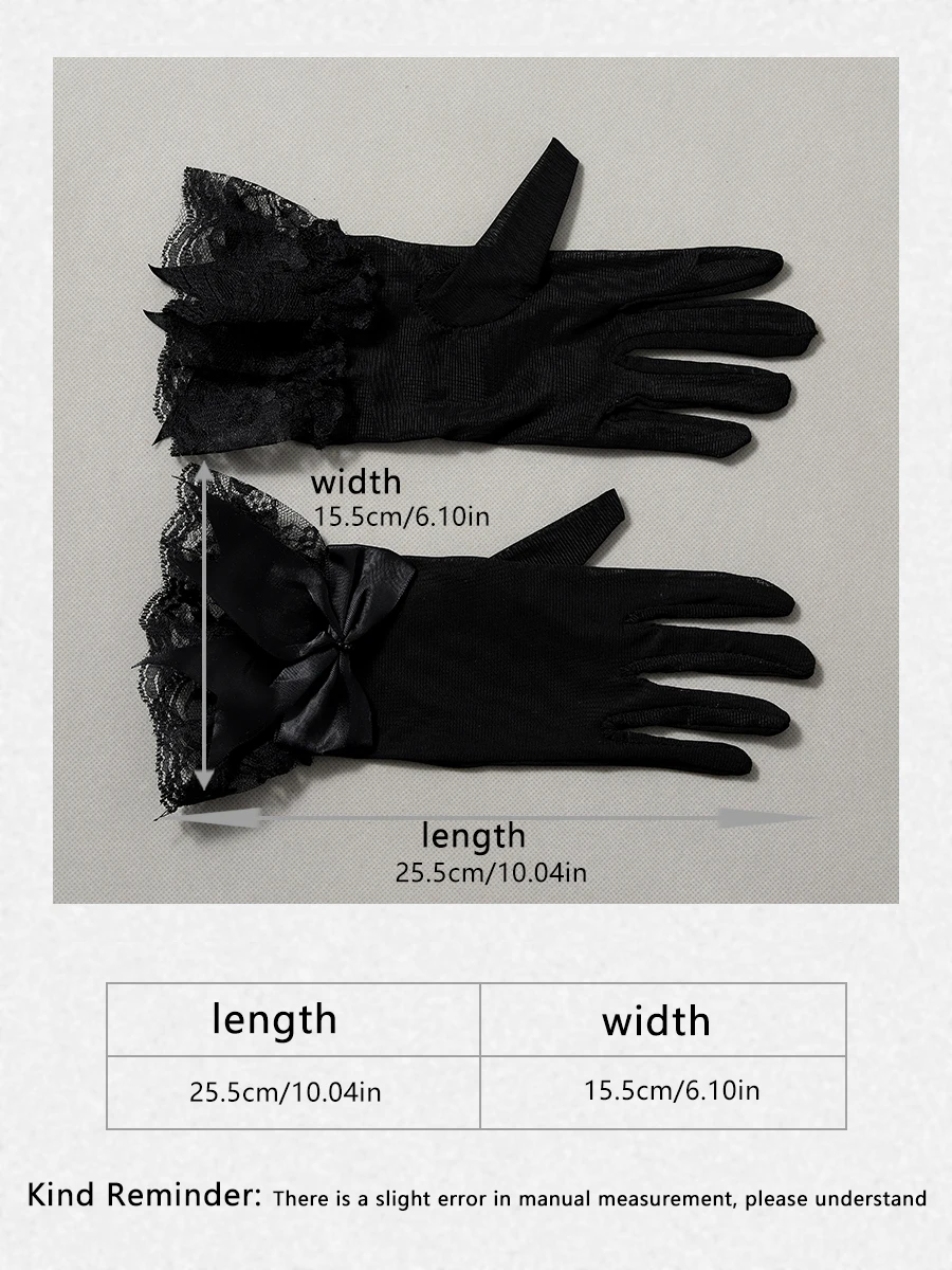 Wedding Bride Accessories Black Gloves Short Dating Party Summer Elegance for Women and Girls