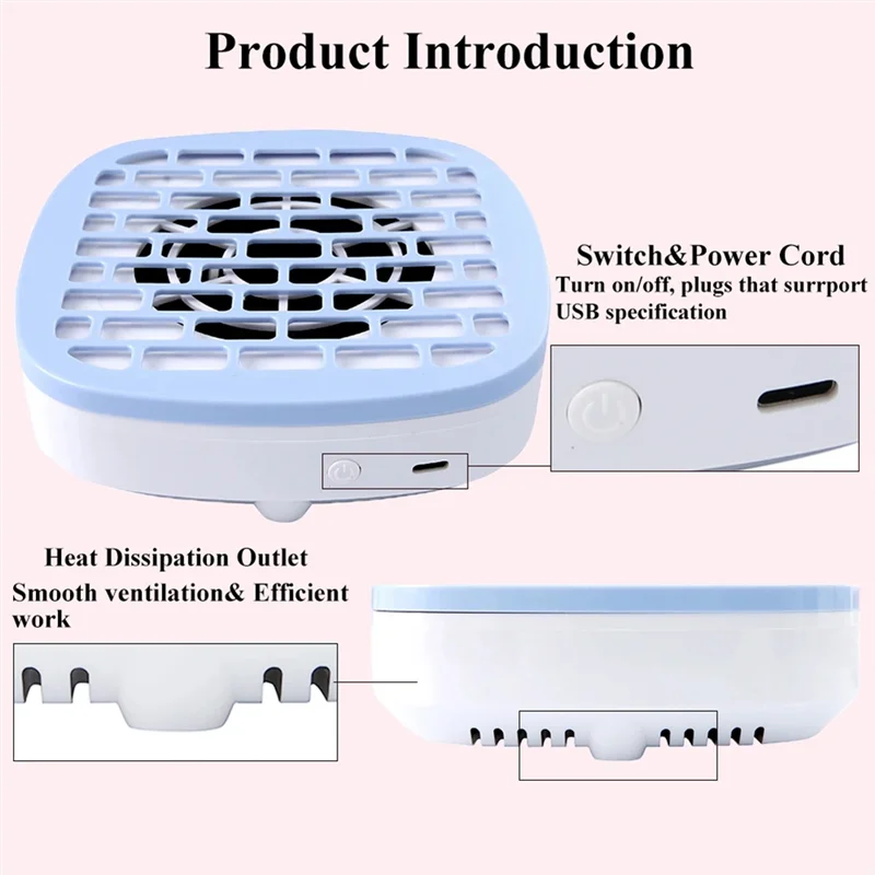 ABKR-USB Dust Suction Collector Nail Art Machine Dust Collector Gel Nail Duster For Nail Art Salon Equipment B