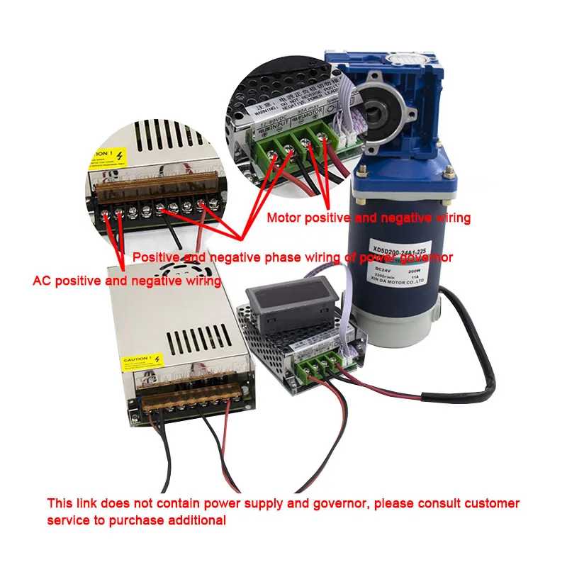 Imagem -03 - Worm Gear Reducer Motor Rv30 dc Gearmotor Auto-engrenagem Single-lock Eixo Rotação cw Ccw 200w 12v 24v