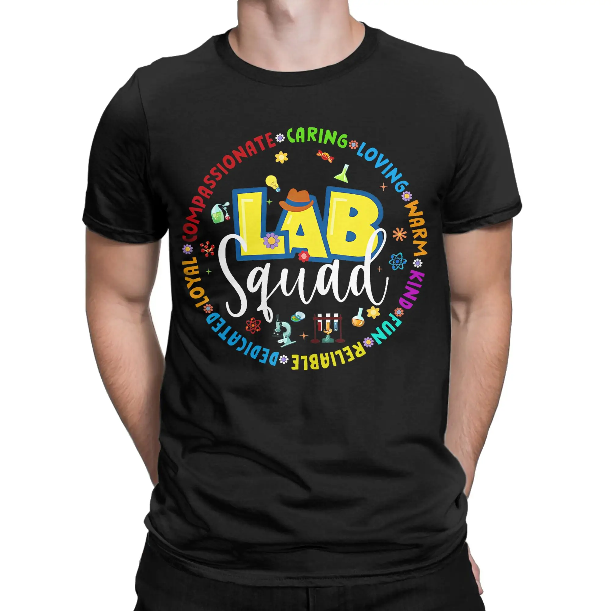 Lab Squad Lab Week 2026 Medical Laboratory Technician Team T-Shirt Men's  Awesome T-Shirts Summer O Neck Tees Wholesale Clothes