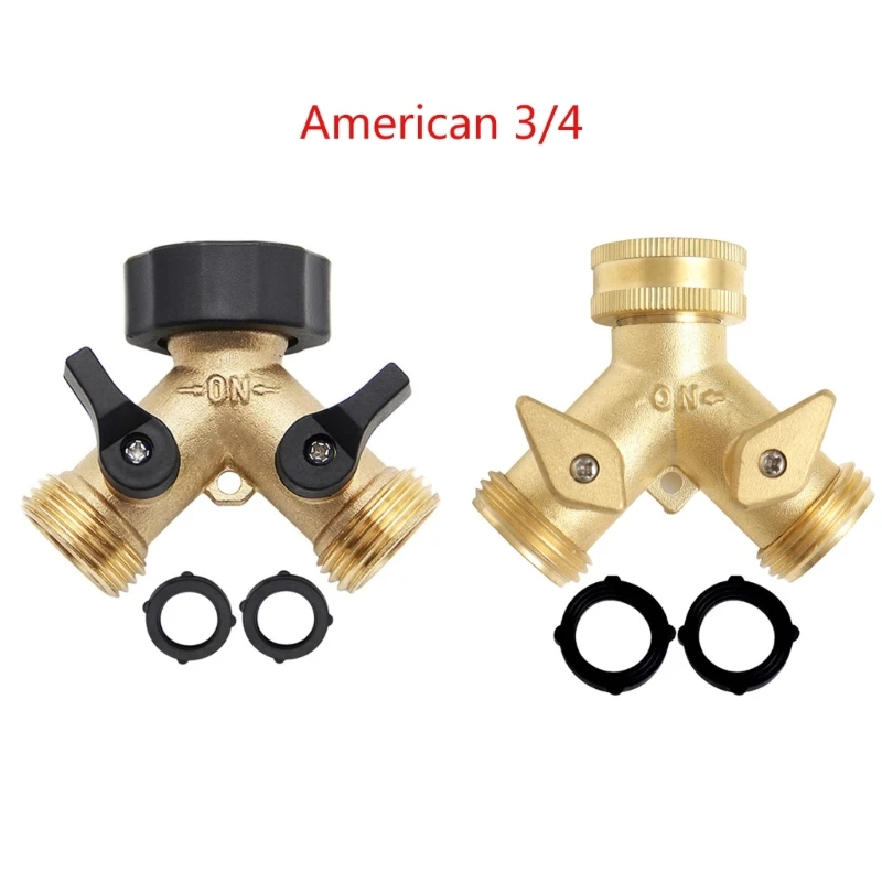 

2 Way Brass Ball Pipe Fitting Connector Adapter American/European Thread Dropship