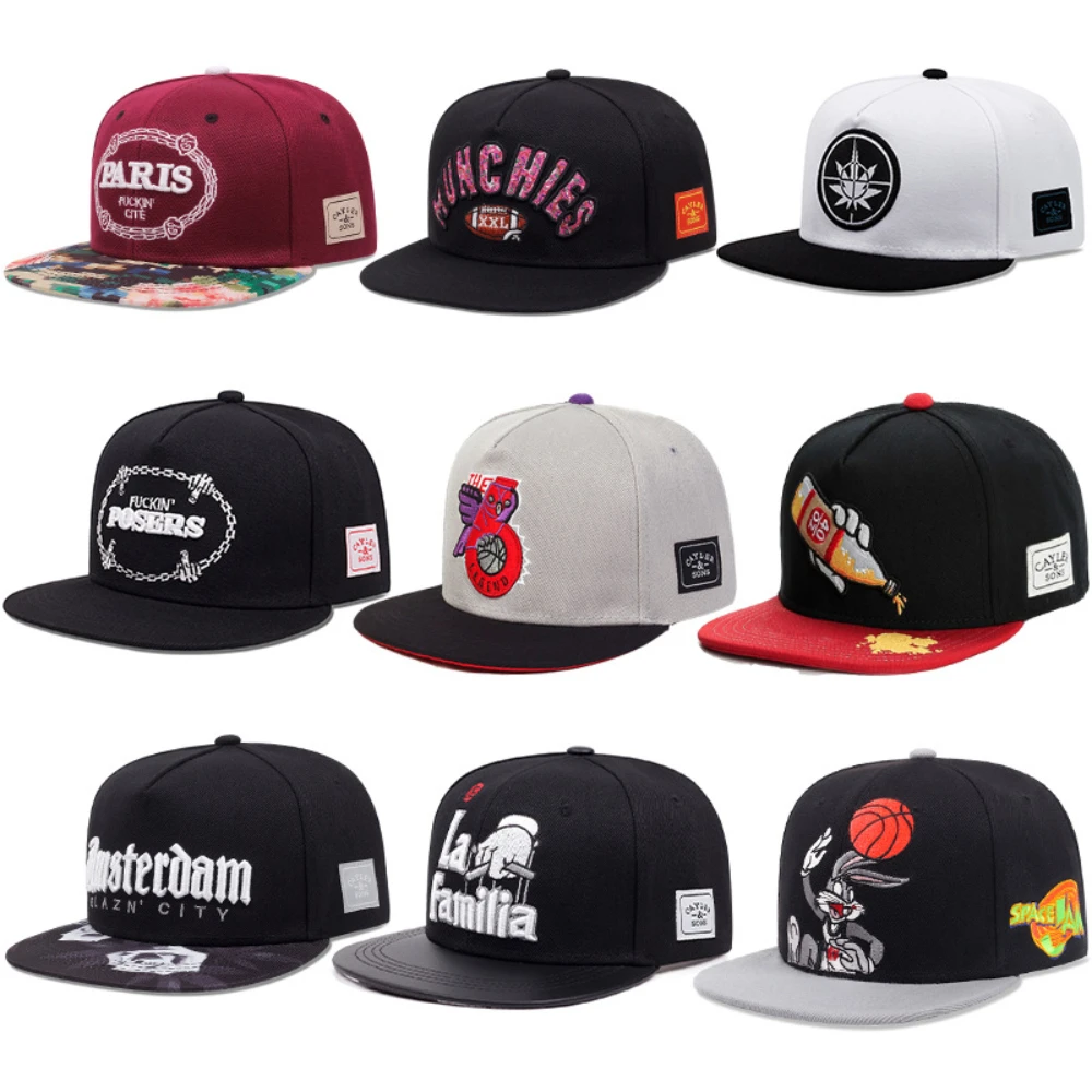 Modny haft Hip Hop czapka z daszkiem dla mężczyzn regulowany Snapback Outdoor Casual kapelusze przeciwsłoneczne spersonalizowana czapka hip-hopowa