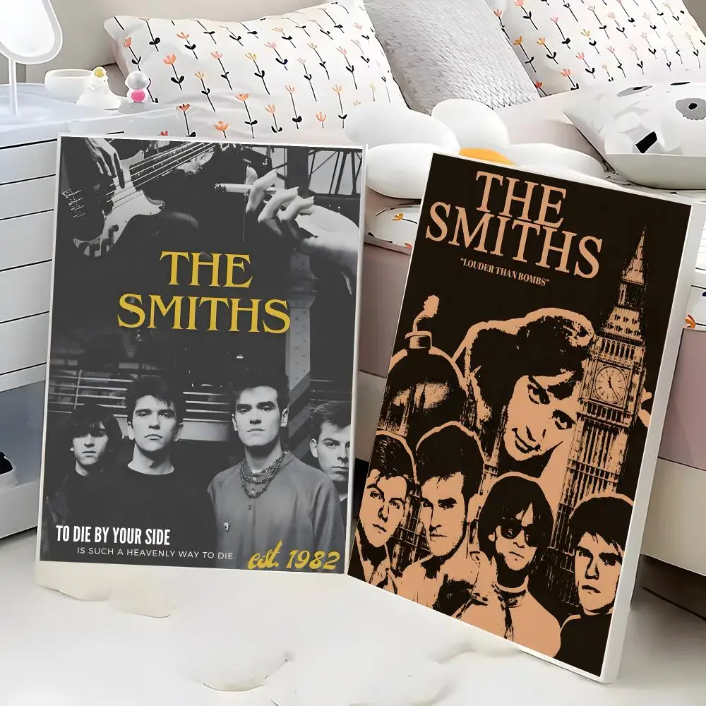 The Smiths Morrissey Johnny Marr Indie Pop Post-Punk Manchester Painting Calligraphy Poster Eco-Friendly Decor Frameless Canvas
