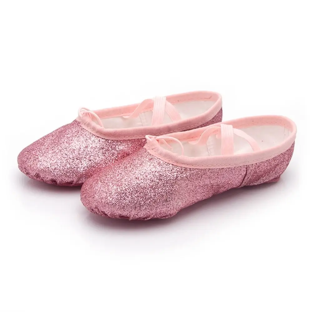 1 Pair of Gymnastics Rose Gold Girls' Ballet Shoes Elastic Lovely Cat Claw Shoes Soft Sole Professional Princess Shoes Gift