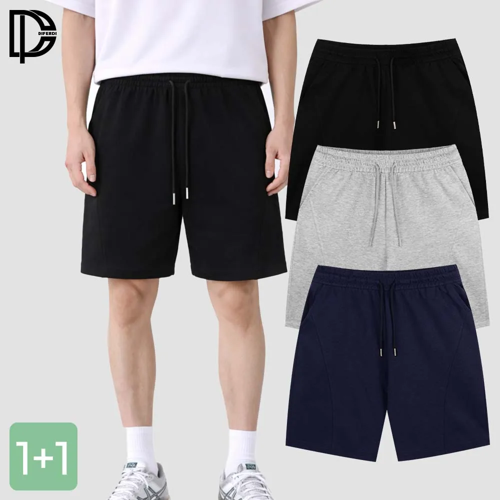 [Deffrey] Pantalones Cortos Deportivos para Hombre 1+1, Modelo Daily Melange