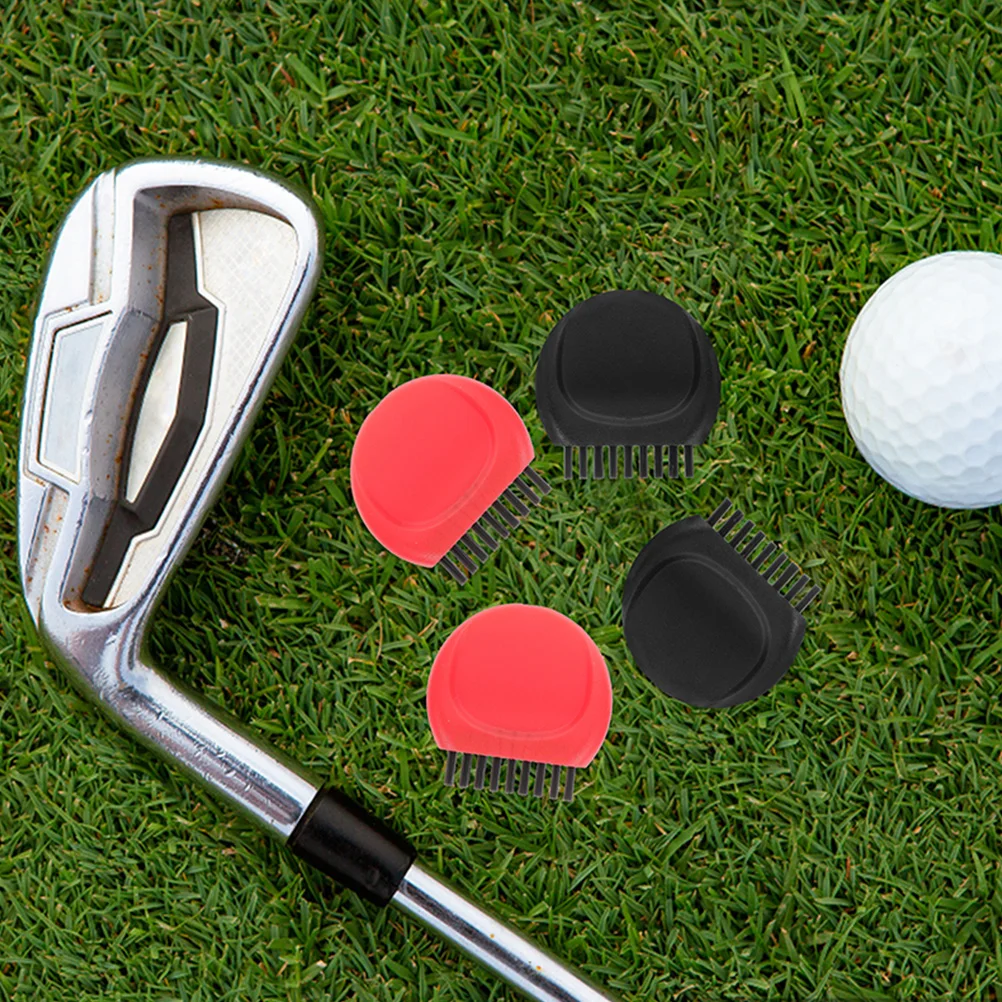 

6pcs Cleaning Portable Golf Brush Red Black Golf Club Groove Ball Golfs Brush Cleaner Polishing Tool Training Aid