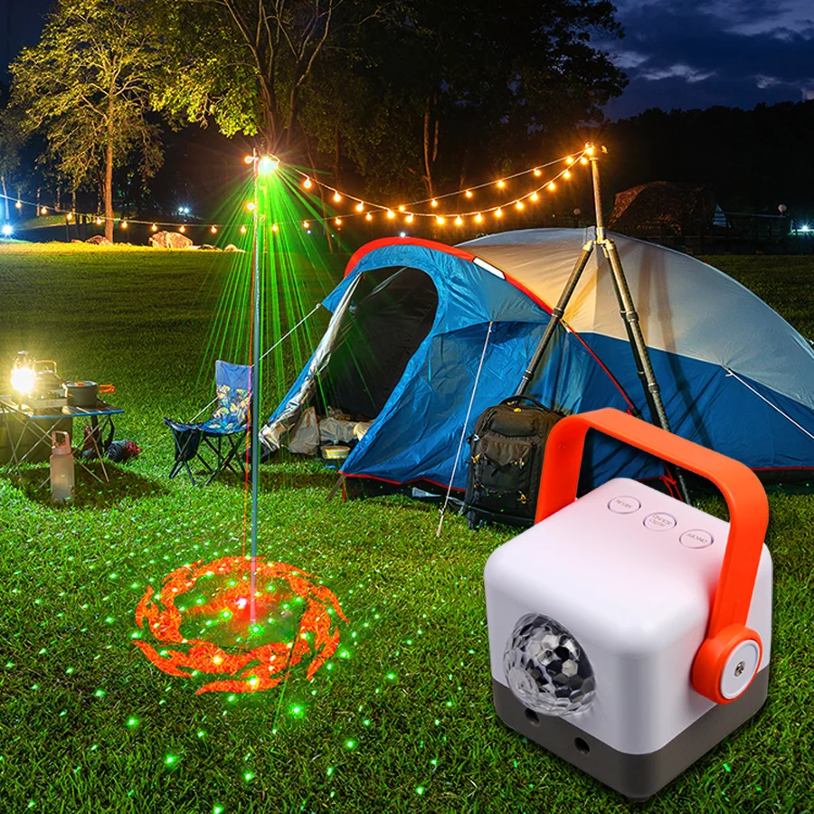 R16 Rechargeable 2IN1 Laser Projector 60 Patterns Magic Ball RGB LED DJ Disco Light Party Dance Shop Birthday Stage Lighting