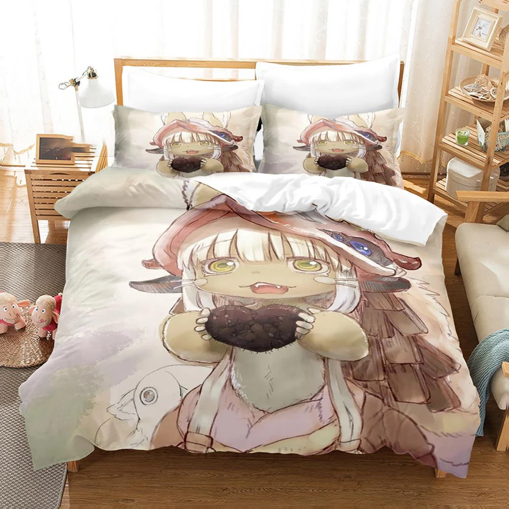 

Anime Made in abyss 2/3pcs Bedding Set Boys Girls Twin Queen Size Duvet Cover Pillowcase Bed Kids Adult Fashion Home Textile