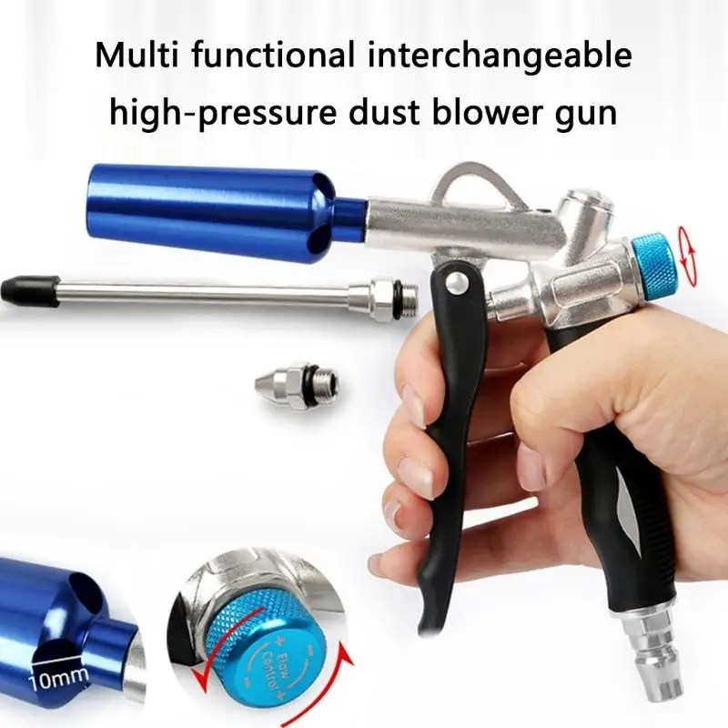 

652F Air Blow Guns Duster Adjustable Airflows Nonslip Grip Quick Connects Function