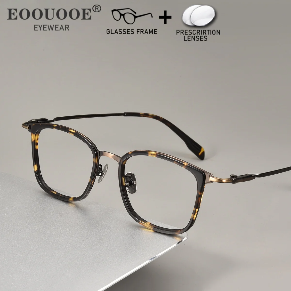 

Customize Recipe Glasses For Men Prescription Titanium Acetate Progressive Myopia Reading Anti Scratch Eyeglasses Comfortable