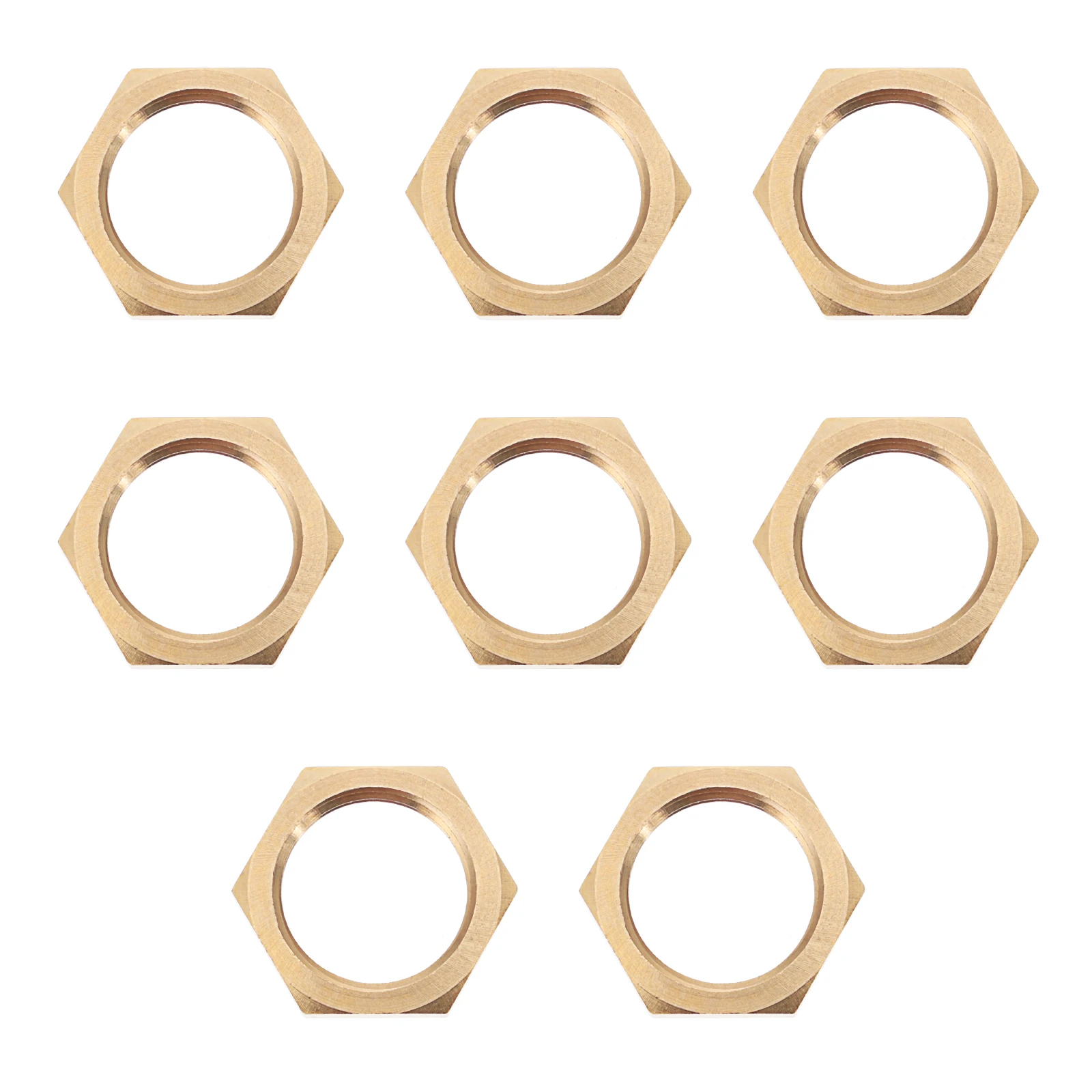 

8pcs Brass Lock Nut 1/2 Inch Female Thread Fixing Fitting For Water Pipe Air Conditioning Garden Irrigation Durable High