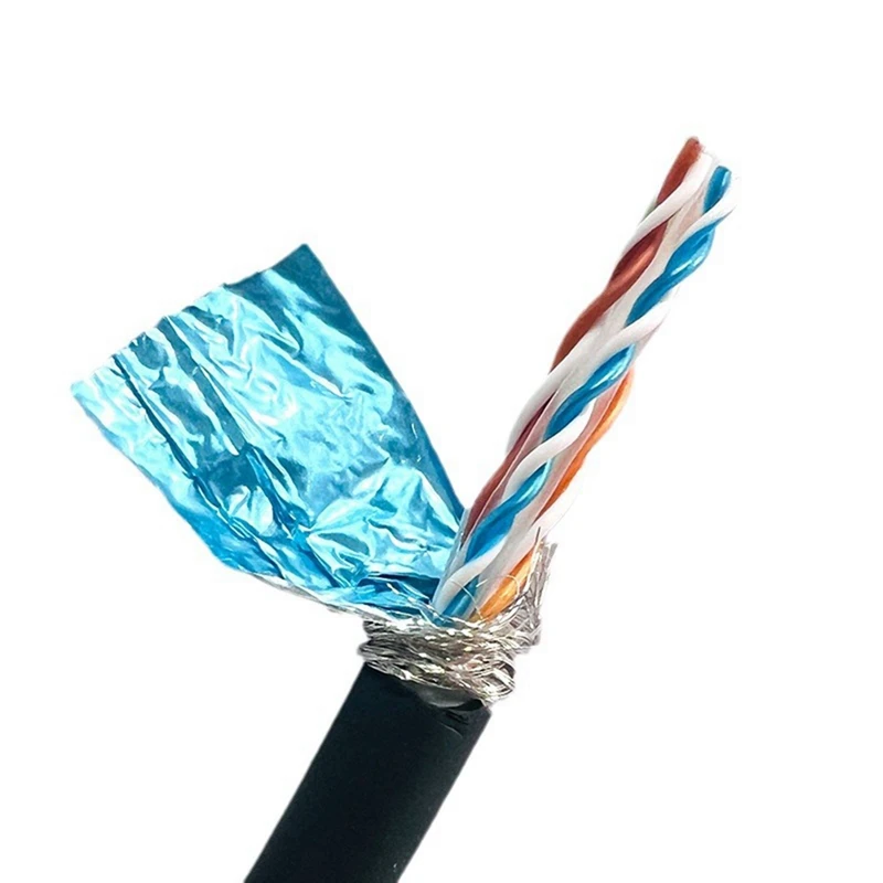 كابل CAT6 Ethercon موصل RJ45 متوافق مع Ethercon لإعدادات الاستوديو والتجول والإنتاج المسرح والحفلات الموسيقية بطول 2 متر