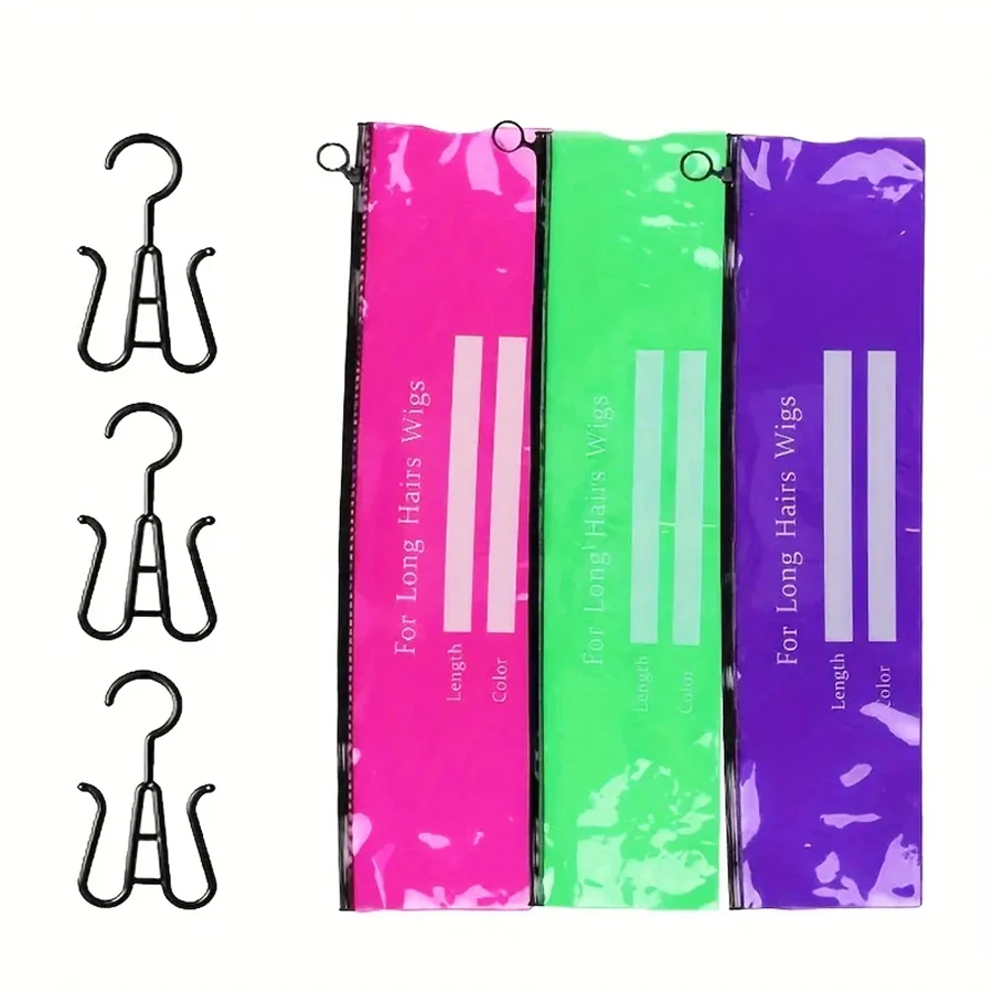 5pcs Wig Storage Dust Cover Bag, Wig Hanging Display Storage Holder Bag, Household Storage And Organization
