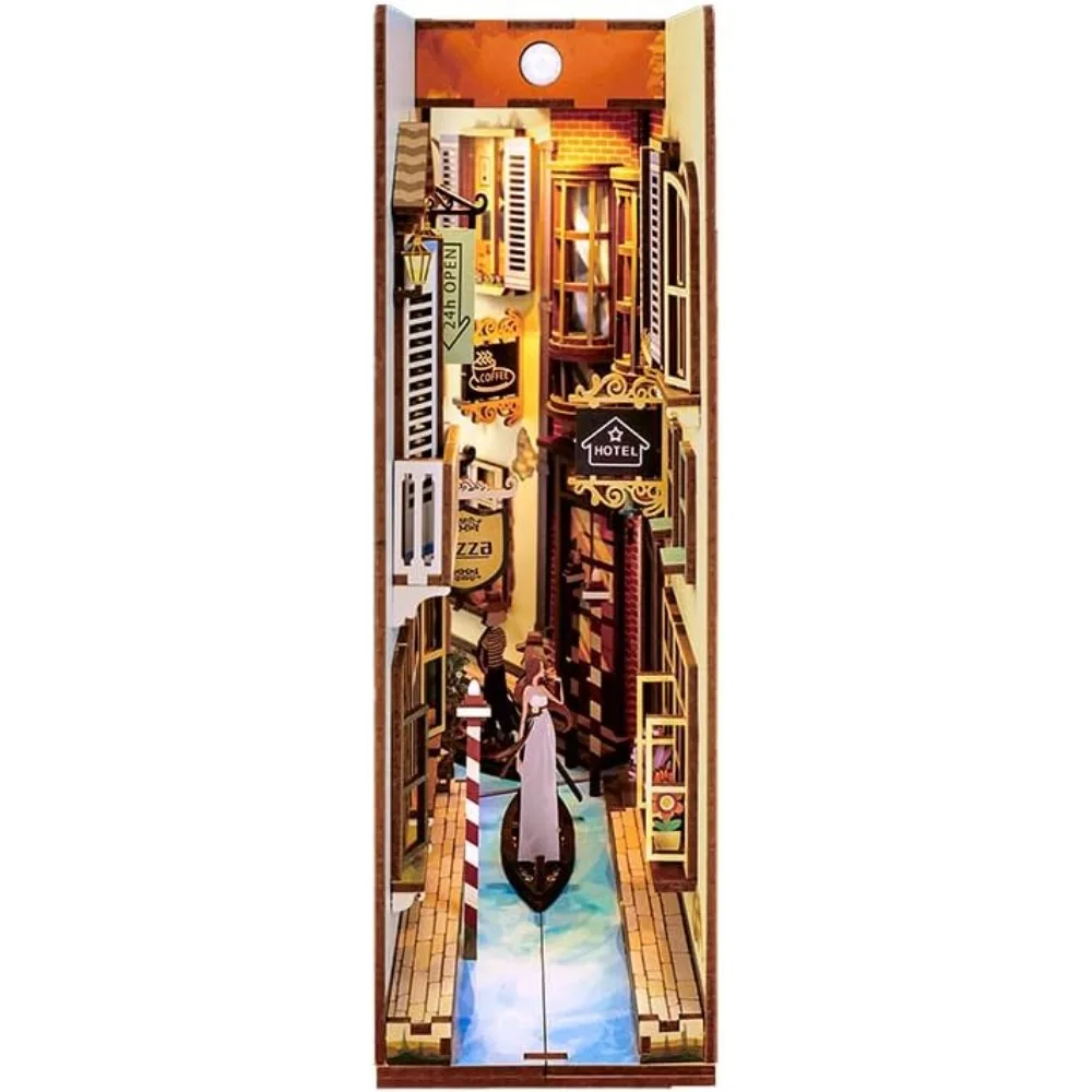 

Venetian Travel Miniature Kit: Romantic Book Nook with LED Lighting and Classic Charm