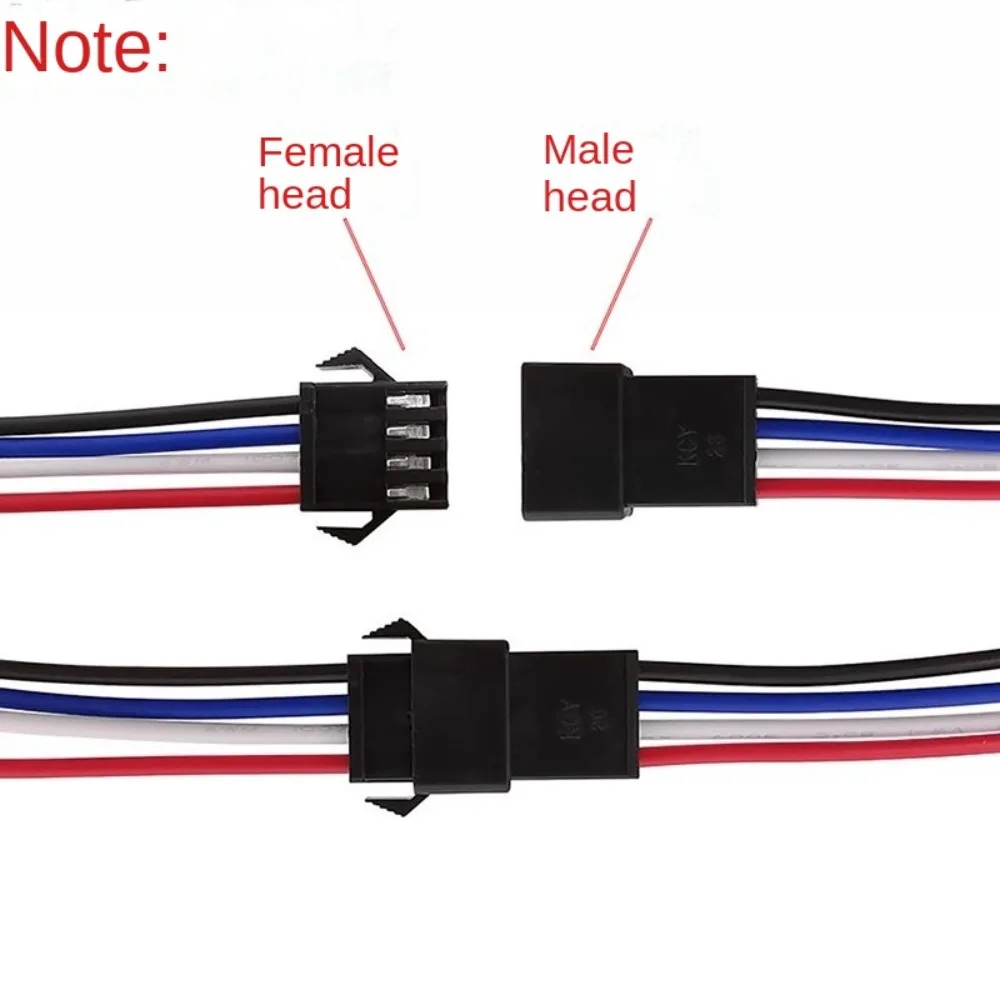 10PCS 2Pin Plug Male Female Connector Plug 10cm Male To Female Cable Quick Adapter Practical