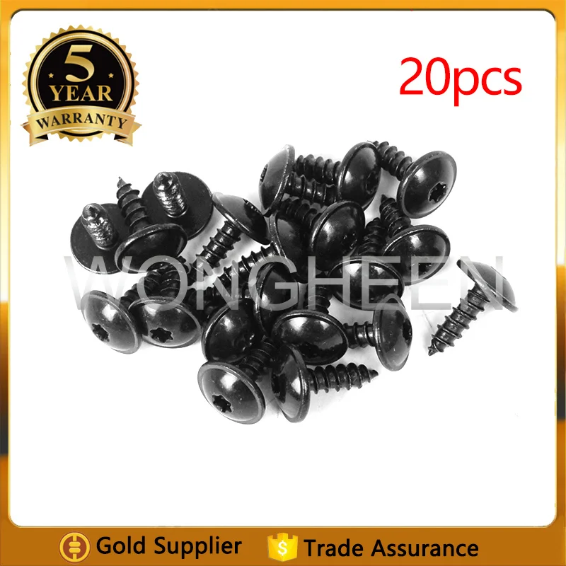 Screws Clips Car 20PCS Bolt-On Hook And Loop Fastener Metal For VW Audi N90974701