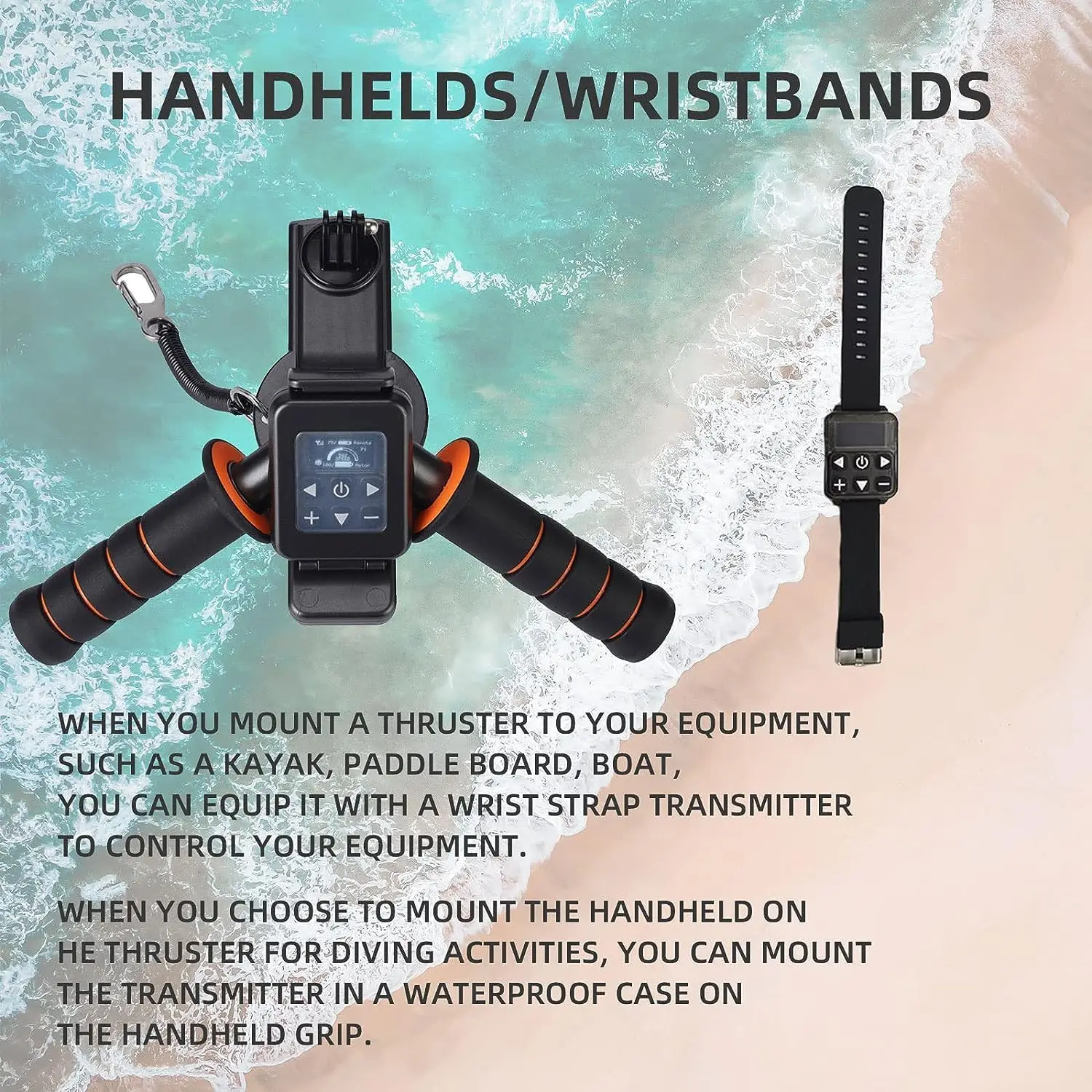 카몰렉 전기 수중 스쿠터 500W 40M 프리다이빙 스노클링 씨 스쿠터 브러시리스 모터 60분