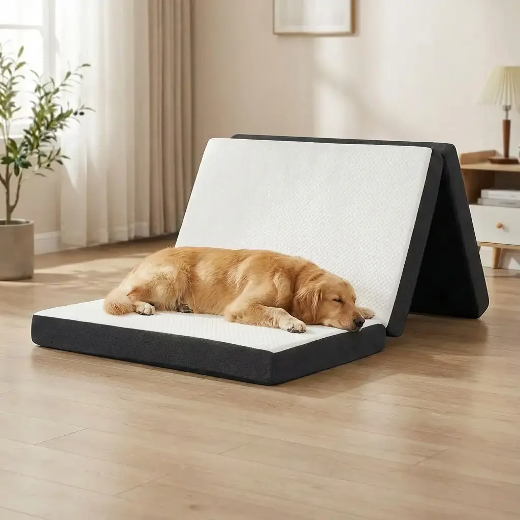 

1 Pcs Orthopedic Foam Dog Bed Large Dog Bed Supportive Removable Washable Cover Non-Slip For Crates & Kennels Dog Bed Removable