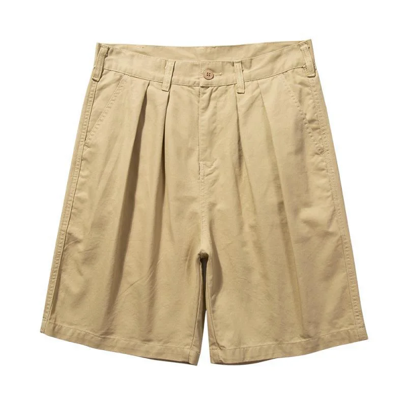 Japanese Summer MADNESS Casual Shorts Men Women High Quality Apricot Loose MDNS Workwear Shorts