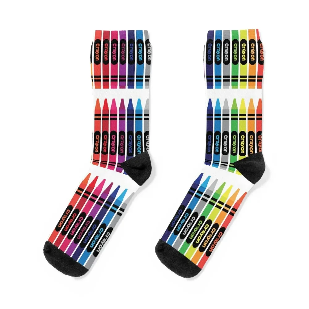 

Wax Crayons Socks sports stockings New year's Socks Female Men's