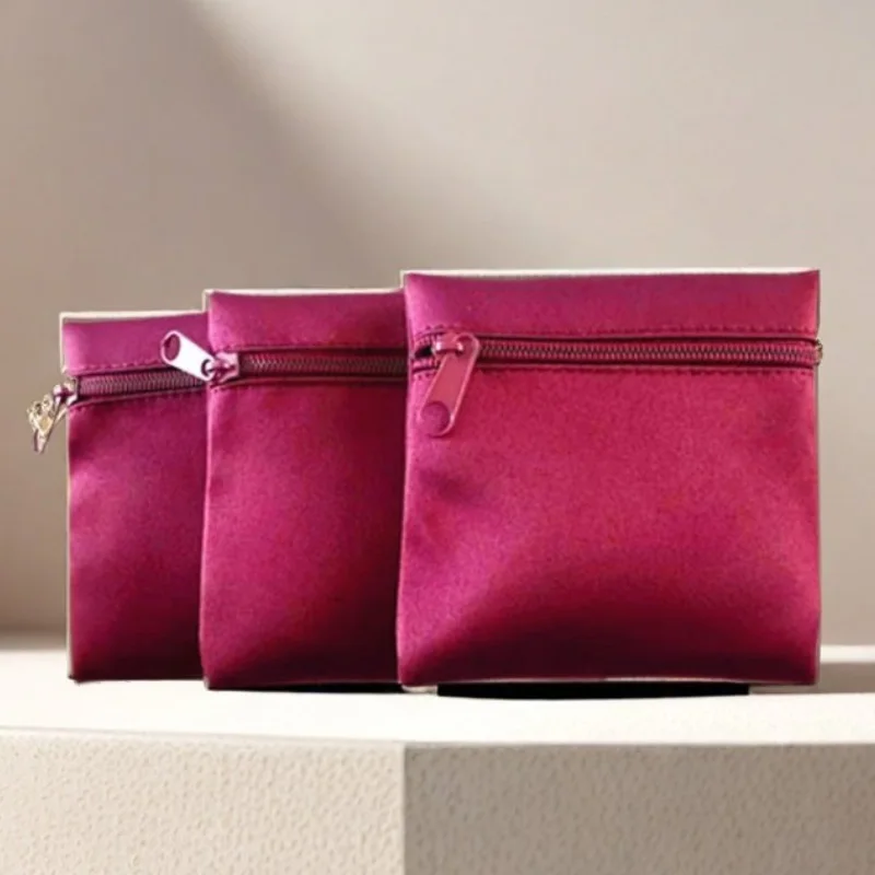 Luxury Velvet envelope bag with zipper thicker bangle bracelt Necklave packing dust dack  Jewelry Pouch