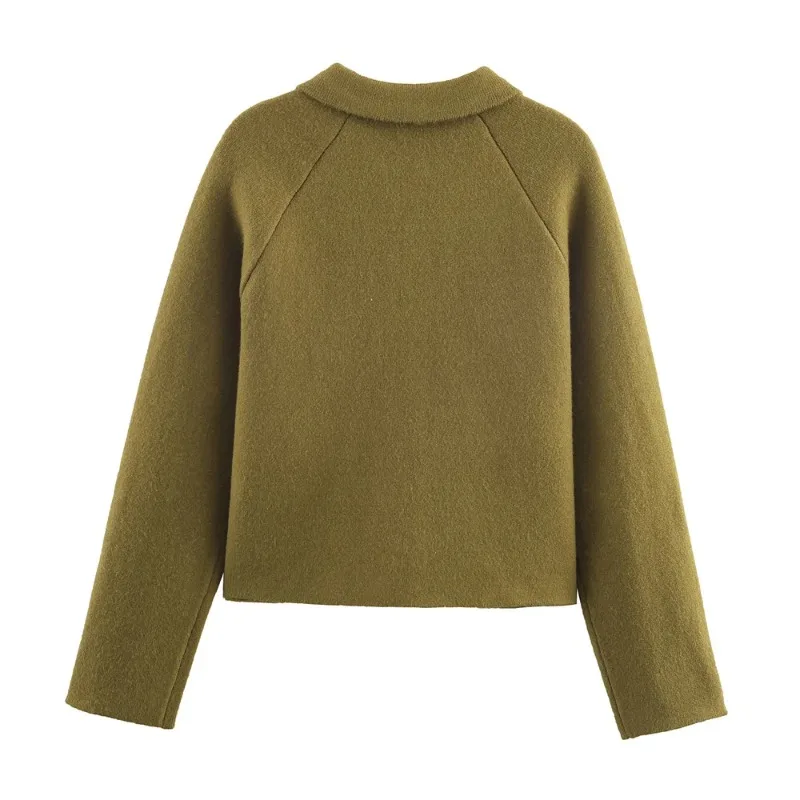 

Вязаная куртка на молнии, новая зимняя женская мода, простая и универсальная