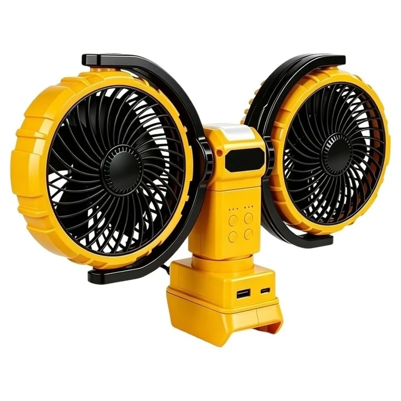 A006-Outdoor Camping Fan Table 3 Speed Adjustable Portable Air Circulator For Dewalt 20V Battery Pin Support