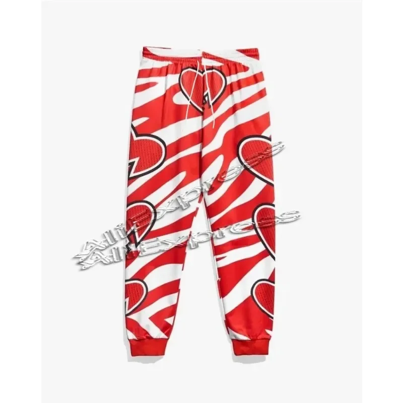 2026 Summer New Style Unisex Casual Jogger Pants Broken Heart Full Print Graphic Elastic Waist Hip Hop Streetwear Pants kids