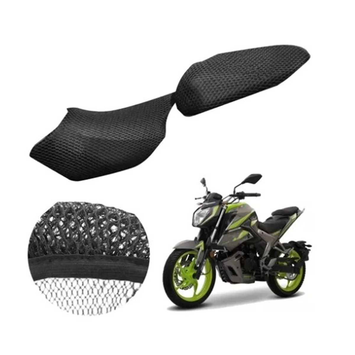 Mesh Motorcycle Seat Cover, Seat Cushion Cover for Italika 250z Motorcycle Replacement Parts