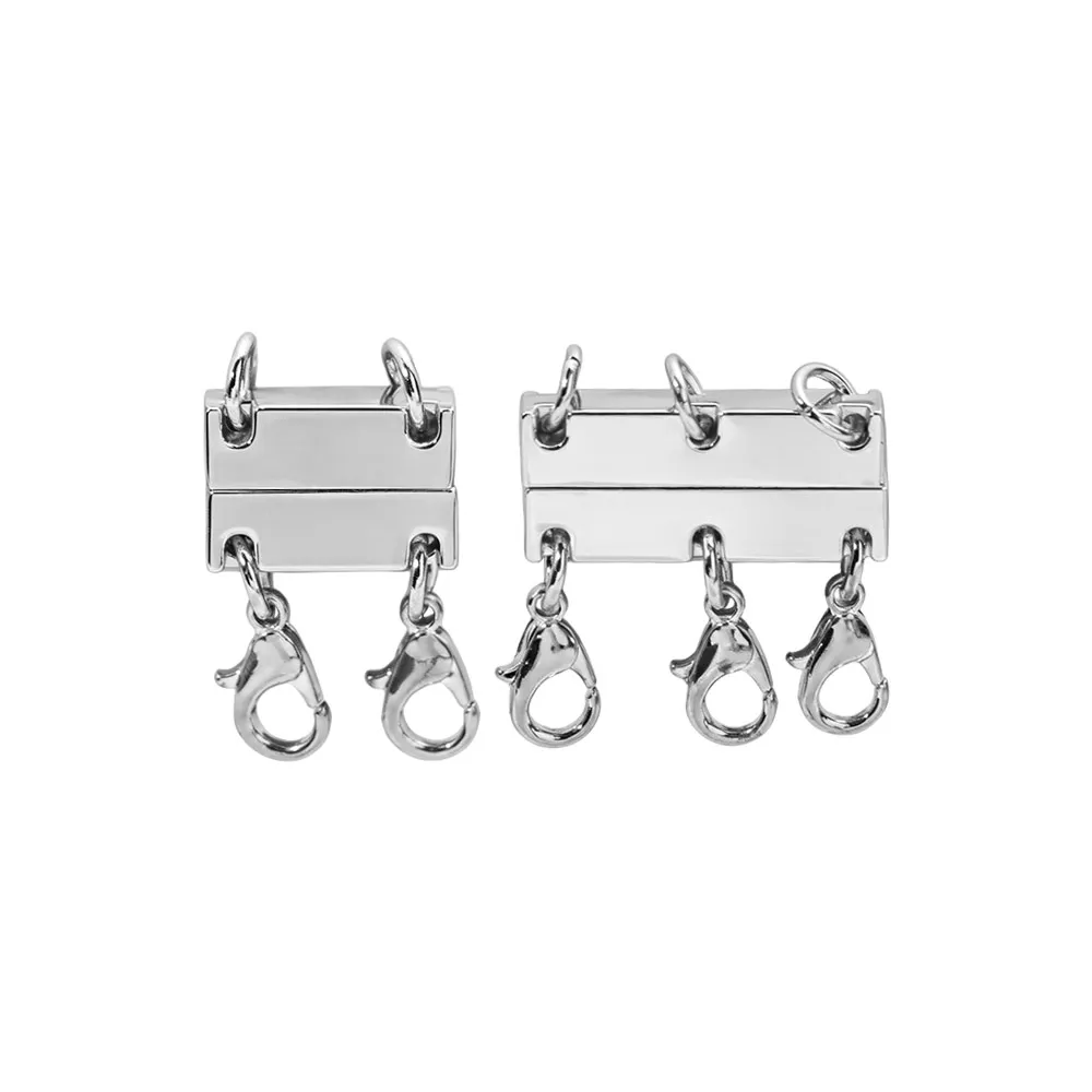 Gold/Silver Magnetic Necklace Separator Multiple Strands DIY Layered Necklace Clasps Bracelet Separator Stackable Necklaces