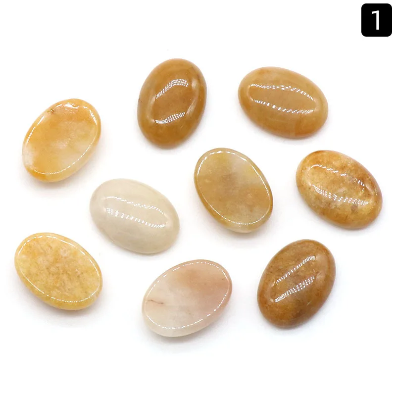 13x18 egg-shaped ring surface, natural crystal stone single curved oval DIY jewelry inlaid with loose stone jewelry accessories