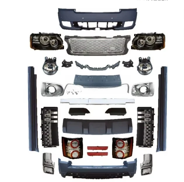 For Range Rover vogue 2010-2012 old upgrade to Autobiography Version Low to High Front and Rear Bumper Completely Body Kit view 3