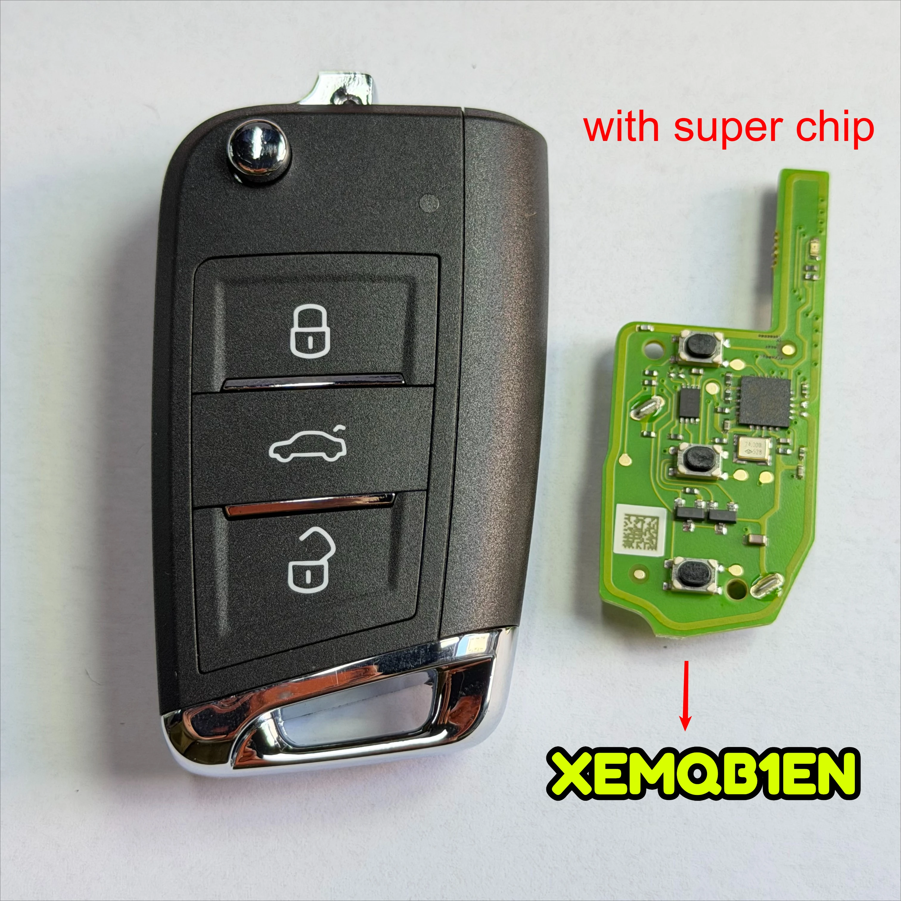 For Xhorse VVDI XEMQB1EN Car Key Fob Shell Case Housing and With Super Remote XT27A Chip Key for VVDI2 /VVDI Tool Max