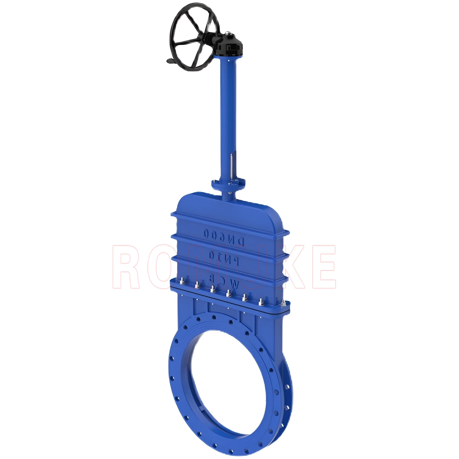 DMZ373H-10C Acciaio al carbonio WCB Ingranaggio conico Stelo non in aumento Tipo wafer Valvola a saracinesca manuale a coltello