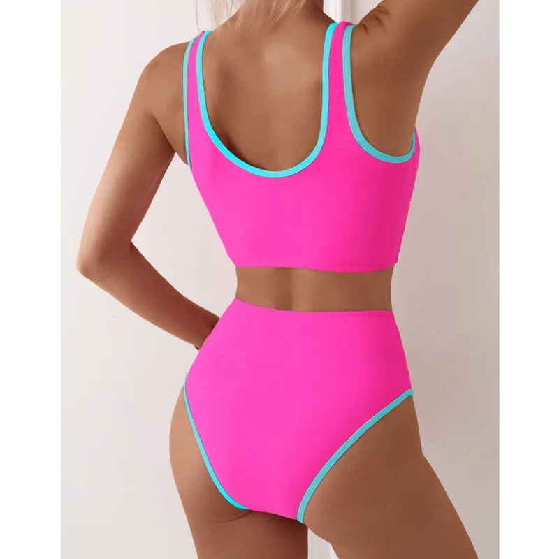 غطاء البطن مثير عالية الخصر البيكينيات النساء ملابس السباحة الإناث لملابس السباحة لباس سباحة مجموعة البكيني بحر بركة السباح