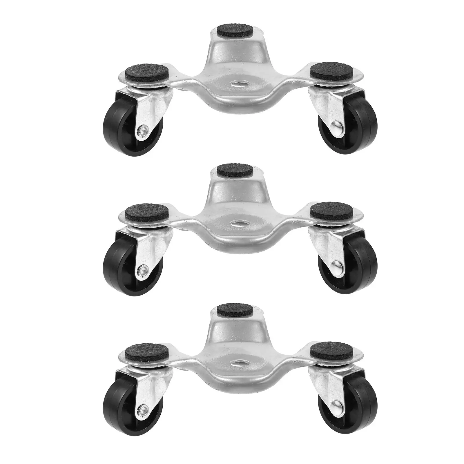 

3Pcs Steel Tri-Dolly Swivel Caster Furniture Mover Heavy Load Moving Tool for Warehouse Home Industrial Use Steel Tri-Dolly