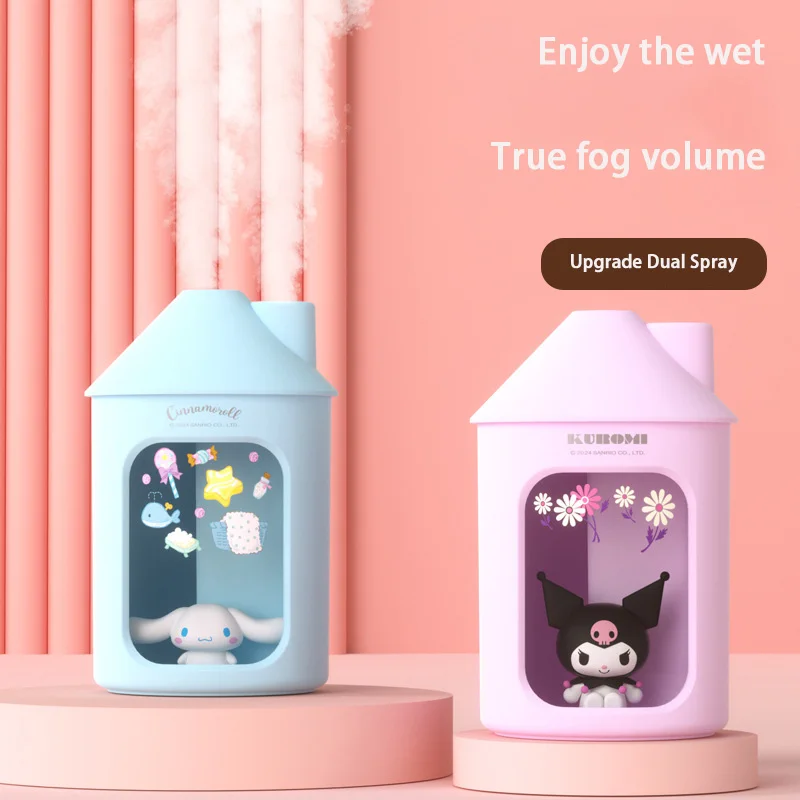 Sanrio-humidificador USB de doble pulverización, gran capacidad, para oficina, hogar, escritorio, dormitorio, silencioso, espray grande