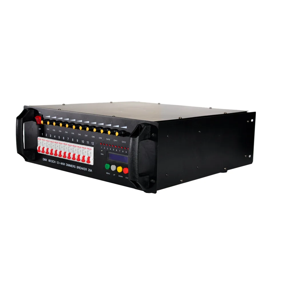 12  per channel 4KW DMX 512 dimming table, stage lighting light and shade controller with bakelite plug 8012