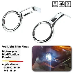 Motorcycle Accessories For Honda Goldwing Chrome Fog Light Trim Rings GL 1800 Gold Wing 1800 Tour 2018 2019 2020 2021 2022 2023