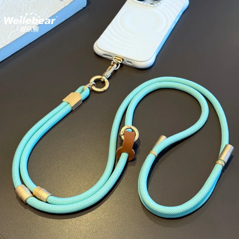 حبل للهاتف المحمول، سلسلة ماسنجر للرقبة ثلاثة في واحد قابلة للتعديل من الجانب والخلف، حبل للمعصم في الهواء الطلق مضاد للسرقة ومضاد للضياع #4