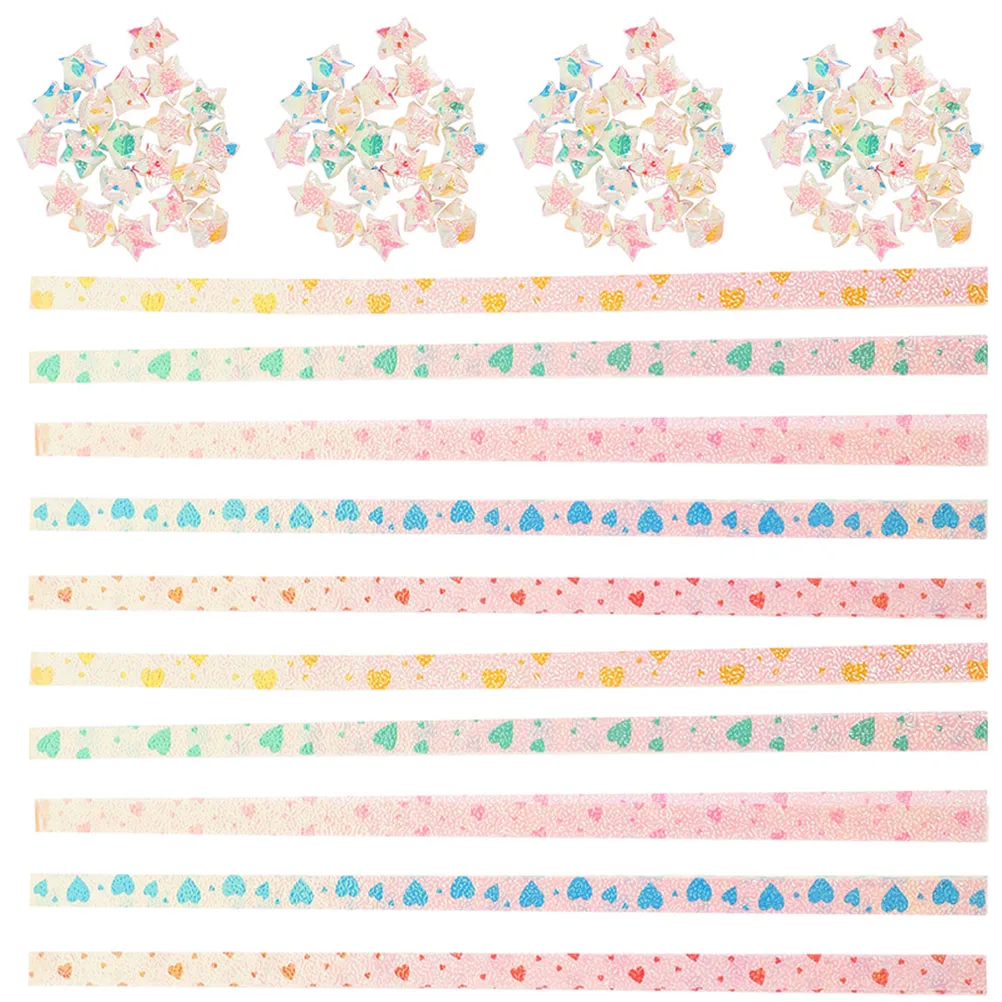Bandes de papier étoile perle, 200 pièces, couleur vive, bricolage Origami, cadeau artisanal, motif créatif, décorations pliables à la main, fête d'étudiant