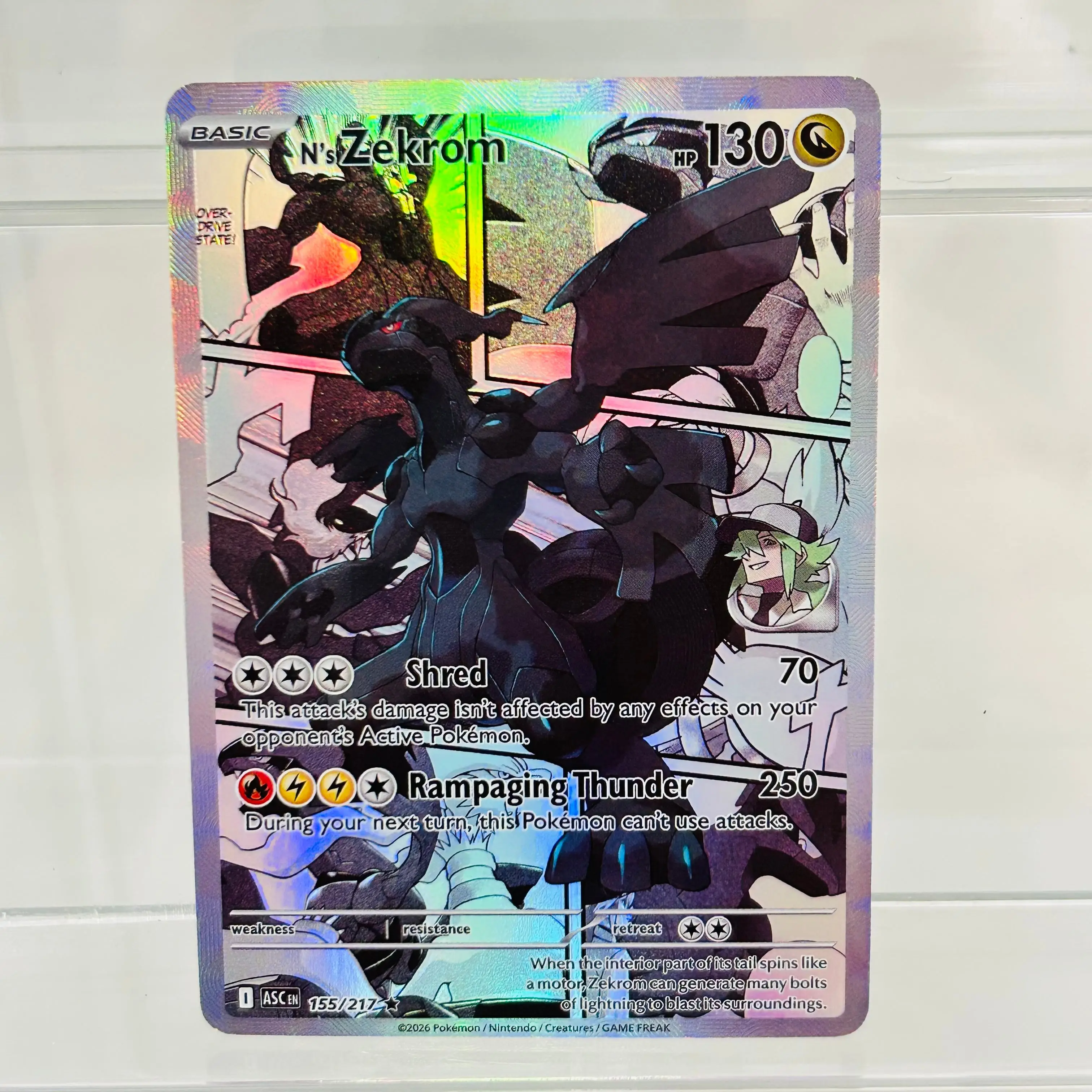  English Mega Gardevoir ex 159/132 DIY Holographic Foil Card, Perfect Condition Premium Anime Collection Card