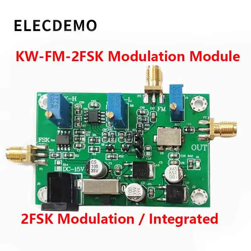 FM modulation module board 2FSK audio signal modulation signal input 50M-160M adjustable